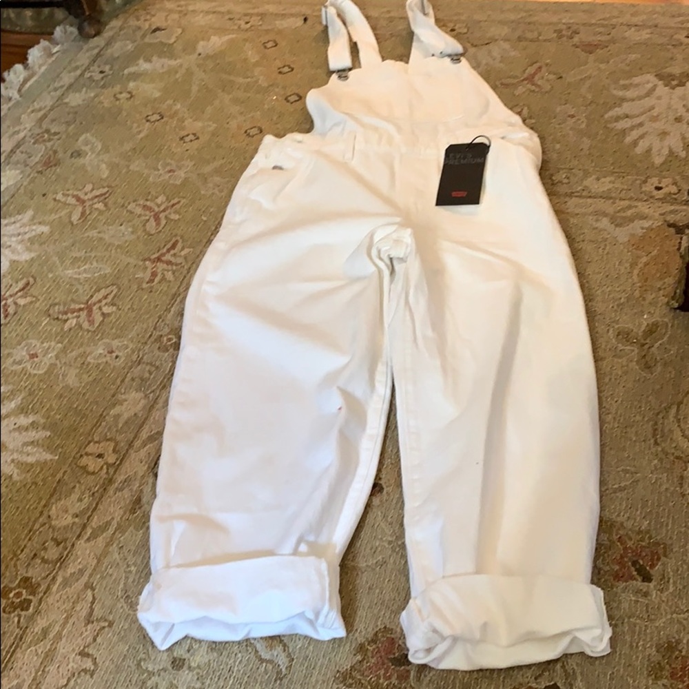Levi's Premium White Overalls